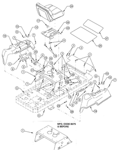Part Location Diagram of 735-04041 MTD Pad-seat bumper